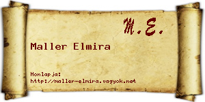 Maller Elmira névjegykártya